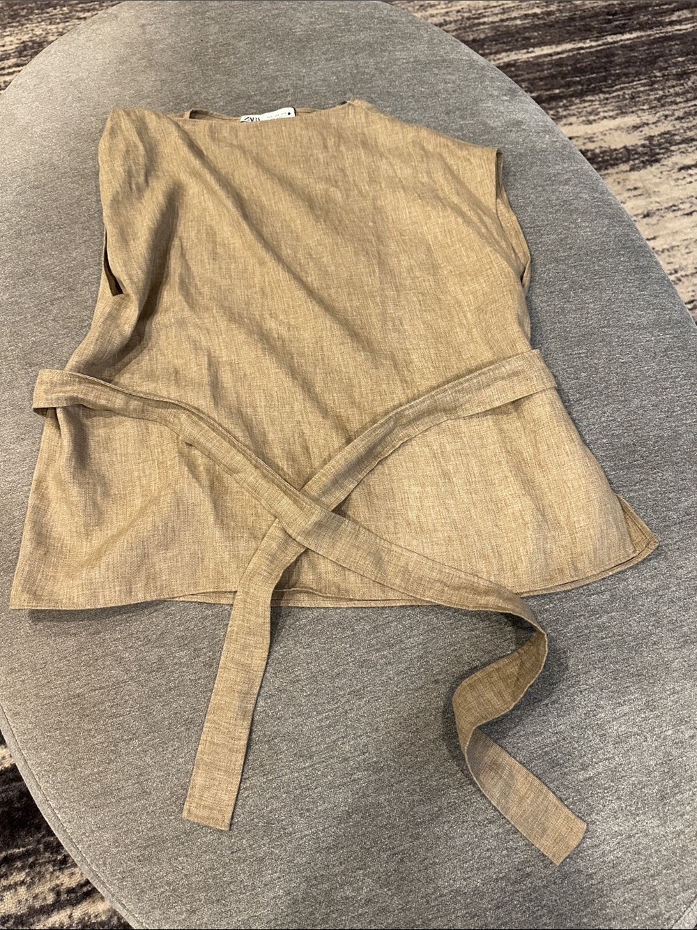 Zara poly/linen belted tunic
